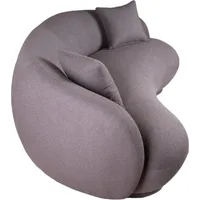 Zita Home Teddy Bank - Grijs/ Bruin - 3 zits 
