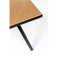Zuiver Seth Tafel - 180x90x75 Cm - Eiken Naturel Tafelblad - Metalen Poten