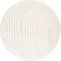 FRAAI Rond Scandinavisch vloerkleed - Lova Arches Creme