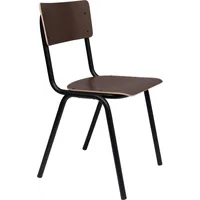 Zuiver Back To School Eetkamerstoel Mat Bruin - Set van 4