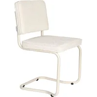 Zuiver Ridge Kink Eetkamerstoel Soft Off White - Set van 2